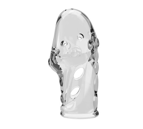 Прозрачная насадка на пенис Booker - 8 см.