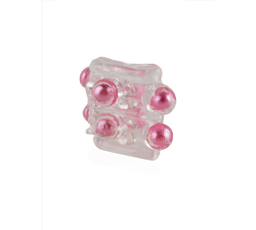 Прозрачная насадка на пенис с цветными шариками