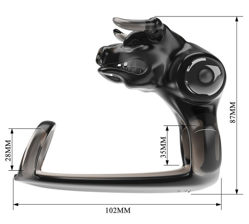 Дымчатая стимулирующая насадка на член Bull Warrior