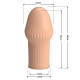 Телесная насадка на пенис Huel - 9 см.