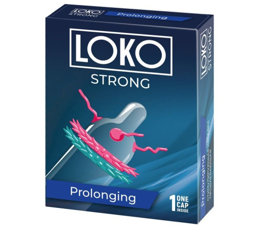 Стимулирующая насадка на пенис LOKO STRONG с продлевающим эффектом