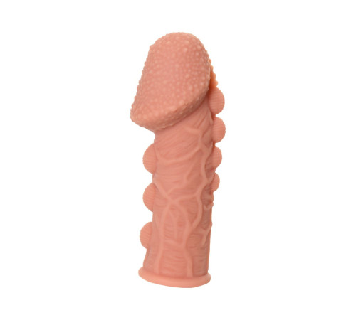Насадка на фаллос с пузыриками, венками и ребристостью Extreme Sleeve 009 S-size - 12,7 см. Насадка на фаллос с пузыриками, венками и ребристостью Extreme Sleeve 009 S-size - 12,7 см.