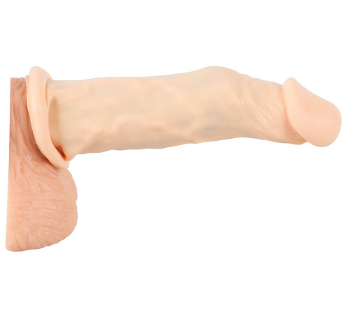 Телесная насадка-удлинитель Silicone Extension - 19 см.