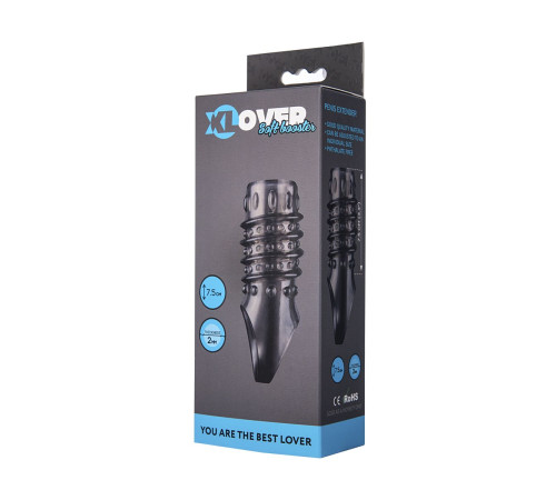 Открытая дымчатая насадка с точками и рёбрами ToyFa XLover - 11,5 см.