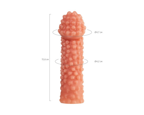 Заказать Насадка на фаллос с бугорками Cock Sleeve 004 Size M - 15,6 см.