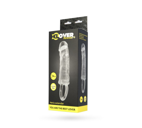 Прозрачная насадка с петлёй для фиксации - 14 см.