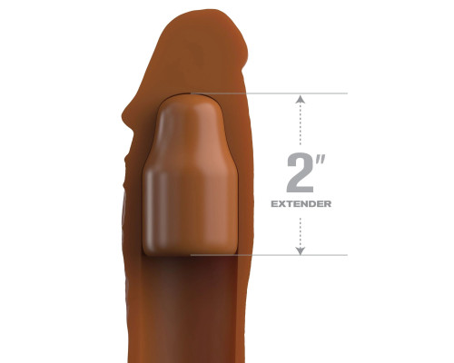 Заказать Коричневая насадка на член 2 Silicone X-tension - 20,3 см. Заказать Коричневая насадка на член 2 Silicone X-tension - 20,3 см.