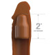 Заказать Коричневая насадка на член 2 Silicone X-tension - 20,3 см.