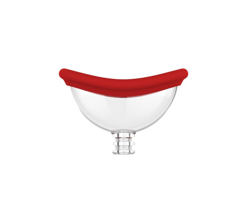 Красный двойной стимулятор Georgia - вибратор и вакуумная помпа