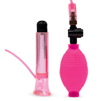 Розовый вакуумный стимулятор для клитора с вибрацией Vibrating Clitoral Pump with Quick Release