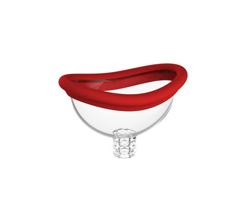 Красный двойной стимулятор Georgia - вибратор и вакуумная помпа