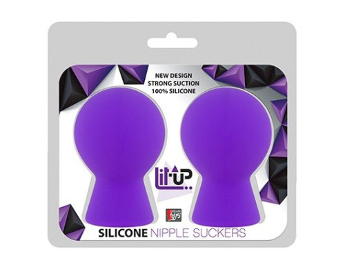 Заказать Фиолетовые присоски для груди LIT-UP NIPPLE SUCKERS SMALL PURPLE