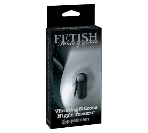 Чёрные виброзажимы на соски SILICONE NIPPLE TEAZERS