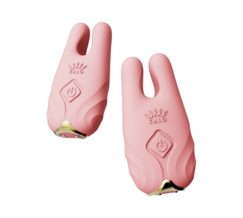 Розовые виброзажимы на соски Nave