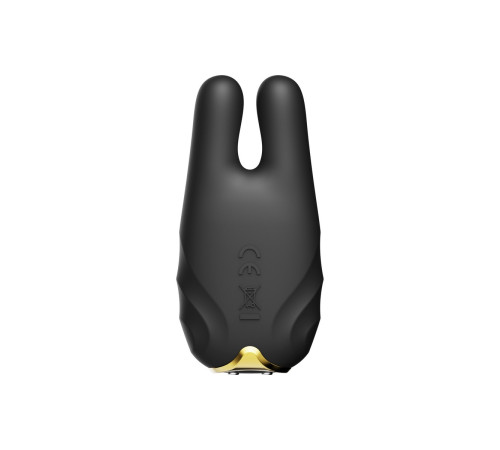 Черные виброзажимы на соски Nave