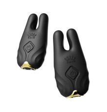 Черные виброзажимы на соски Nave