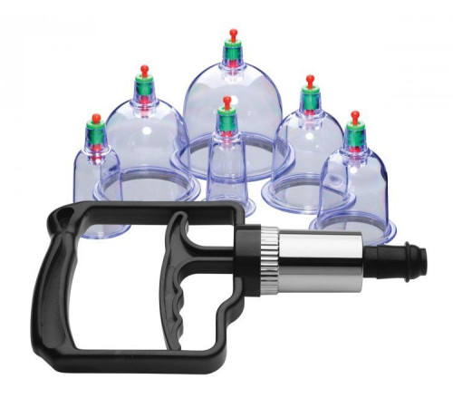 Набор помп для стимуляции Sukshen 6 Piece Cupping Set with Acu-Points Набор помп для стимуляции Sukshen 6 Piece Cupping Set with Acu-Points