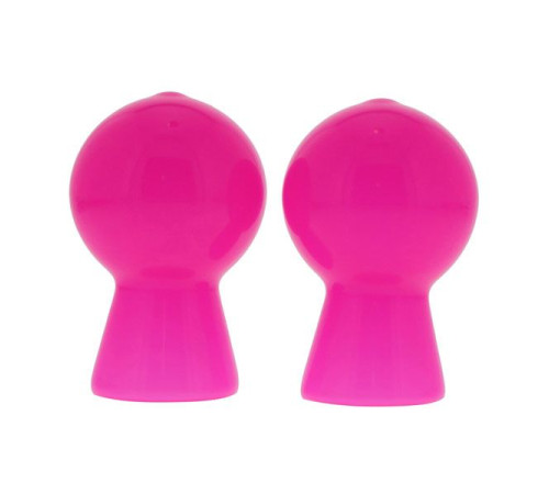 Розовые вакуумные помпы для сосков NIPPLE SUCKER PAIR IN SHINY PINK