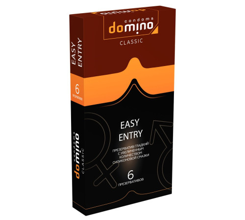 Презервативы с увеличенным количеством смазки DOMINO Classic Easy Entry - 6 шт.