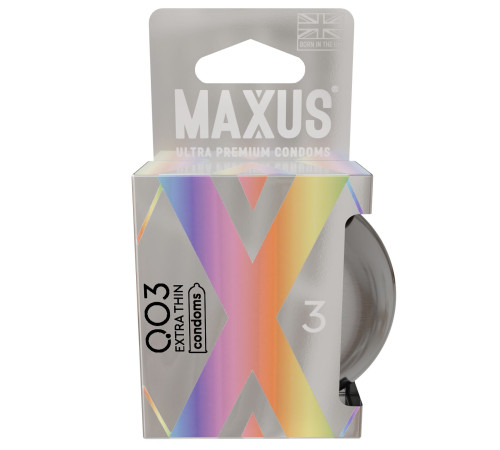 Экстремально тонкие презервативы в железном кейсе MAXUS 003 Extra Thin - 3 шт.