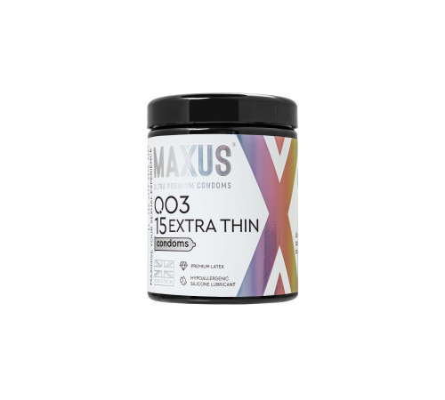 Экстремально тонкие презервативы MAXUS 003 Extra Thin - 15 шт.