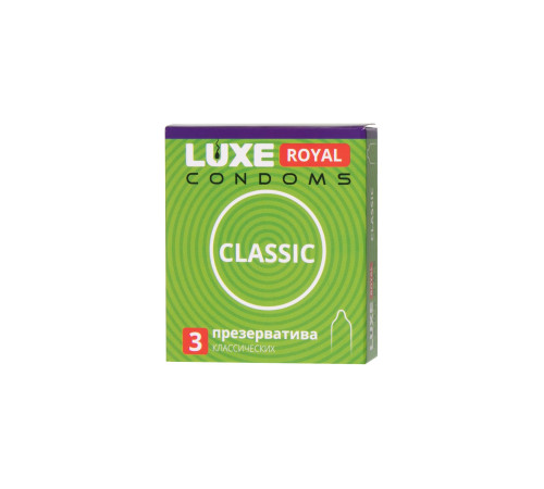 Гладкие презервативы LUXE Royal Classic - 3 шт.
