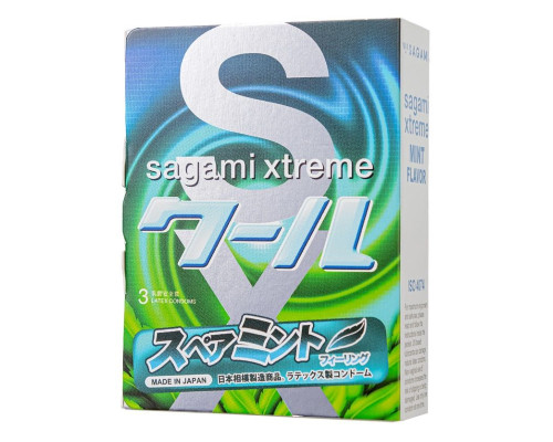 Заказать Презервативы Sagami Xtreme Mint с ароматом мяты - 3 шт. Заказать Презервативы Sagami Xtreme Mint с ароматом мяты - 3 шт.