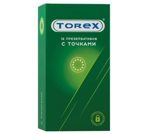 Текстурированные презервативы Torex С точками - 12 шт. Текстурированные презервативы Torex С точками - 12 шт.