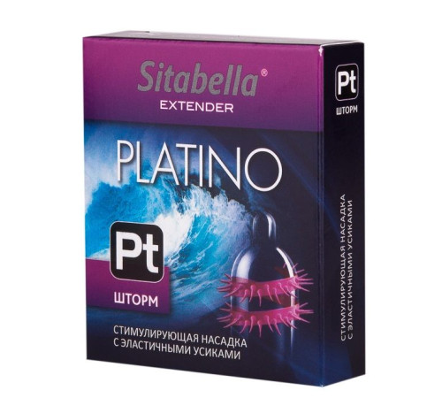 Стимулирующая насадка со спиралью из усиков Platino  Шторм