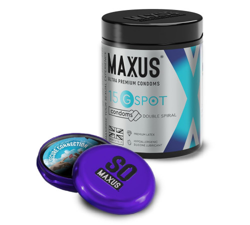 Гладкие презервативы Maxus G spot с двойной спиралью - 15 шт. Гладкие презервативы Maxus G spot с двойной спиралью - 15 шт.