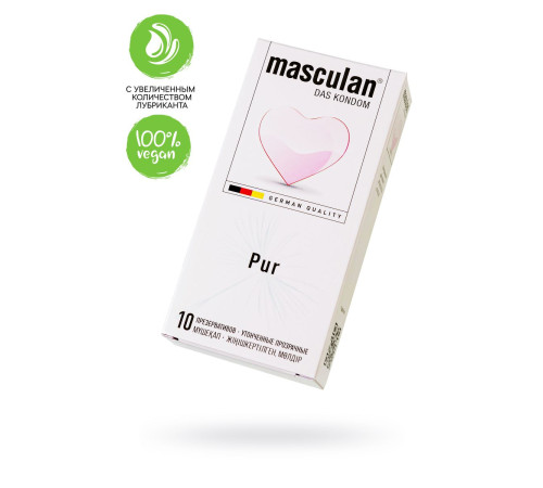 Супертонкие презервативы Masculan Pur - 10 шт.