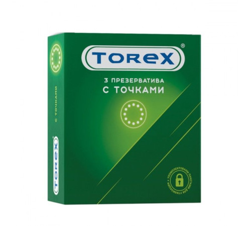 Текстурированные презервативы Torex С точками - 3 шт. Текстурированные презервативы Torex С точками - 3 шт.