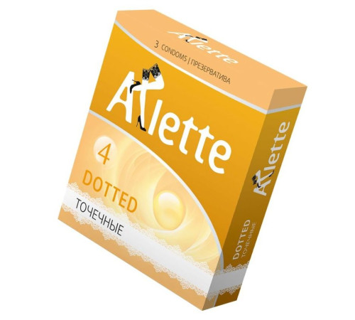 Презервативы Arlette Dotted с точечной текстурой - 3 шт. Презервативы Arlette Dotted с точечной текстурой - 3 шт.