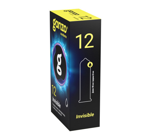 Супертонкие презервативы Ganzo Invisible - 12 шт.