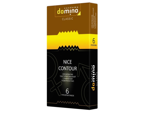 Презервативы с рёбрышками DOMINO Classic Nice Contour - 6 шт. Презервативы с рёбрышками DOMINO Classic Nice Contour - 6 шт.