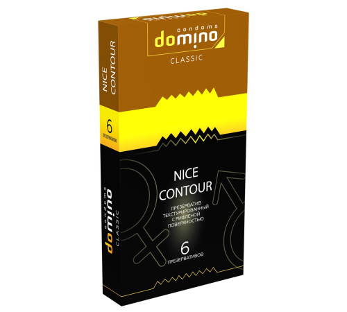 Презервативы с рёбрышками DOMINO Classic Nice Contour - 6 шт. Презервативы с рёбрышками DOMINO Classic Nice Contour - 6 шт.
