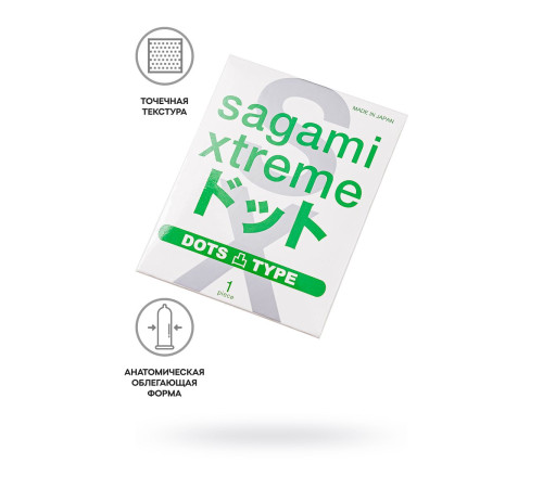 Презерватив Sagami Xtreme Type-E с точками - 1 шт. Презерватив Sagami Xtreme Type-E с точками - 1 шт.