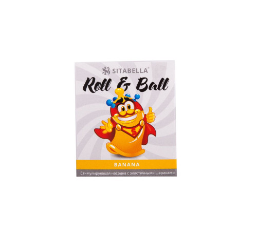 Стимулирующий презерватив-насадка Roll   Ball Banana