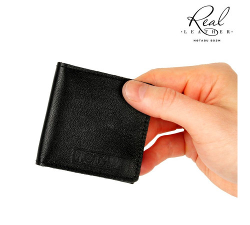 Черный кожаный кондомхолдер Notabu