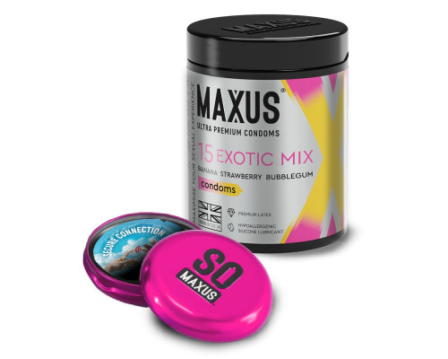 Заказать Цветные ароматизированные презервативы MAXUS Exotic Mix - 15 шт.