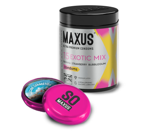 Цветные ароматизированные презервативы MAXUS Exotic Mix - 15 шт. Цветные ароматизированные презервативы MAXUS Exotic Mix - 15 шт.