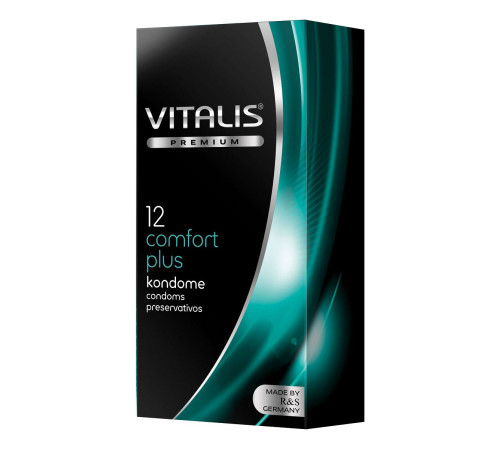 Контурные презервативы VITALIS PREMIUM comfort plus - 12 шт.