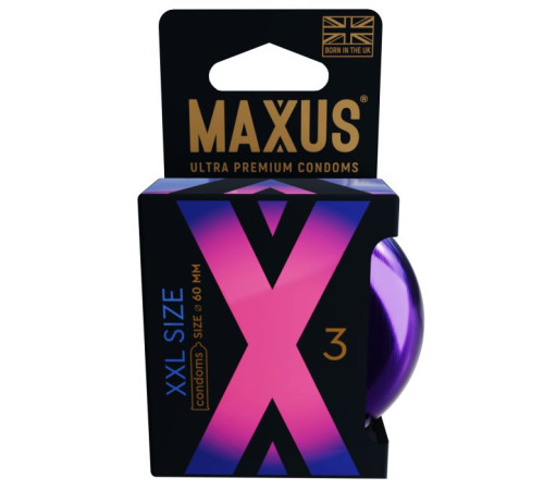Презервативы Maxus XXL увеличенного размера - 3 шт.