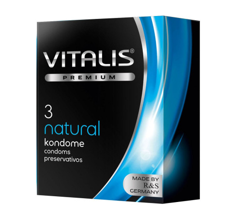 Классические презервативы VITALIS PREMIUM natural - 3 шт.