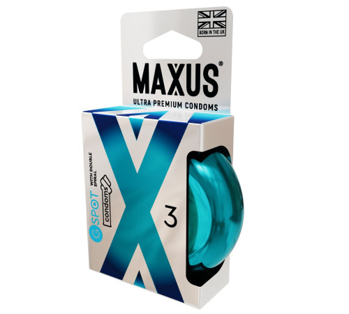 Презервативы Maxus G spot с двойной спиралью - 3 шт.