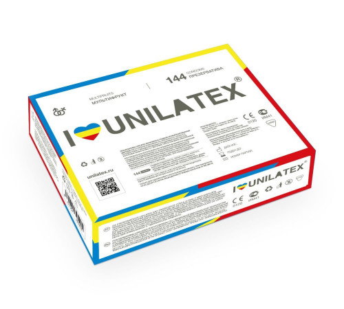 Разноцветные ароматизированные презервативы Unilatex Multifruits - 144 шт.