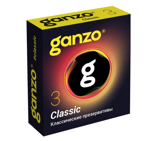 Классические презервативы с обильной смазкой Ganzo Classic - 3 шт.