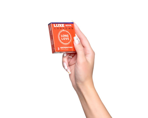 Заказать Презервативы с продлевающим эффектом LUXE Royal Long Love - 3 шт.
