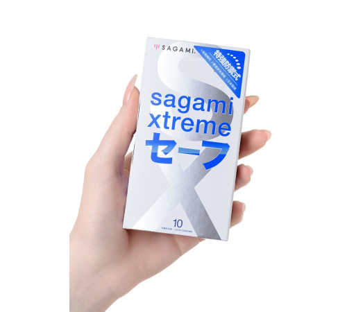 Презервативы Sagami Xtreme Ultrasafe с двойным количеством смазки - 10 шт.