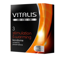 Презервативы VITALIS PREMIUM stimulation   warming с согревающим эффектом - 3 шт.